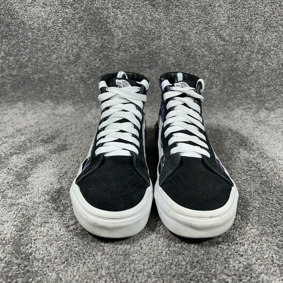 VANS Sk8-Hi Reissue Womans Sz 6.5 Men’s Sz 5 Pop Camo Purple Skate Shoes Used - Picture 4 of 11